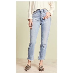 Agolde Riley High rise crop denim